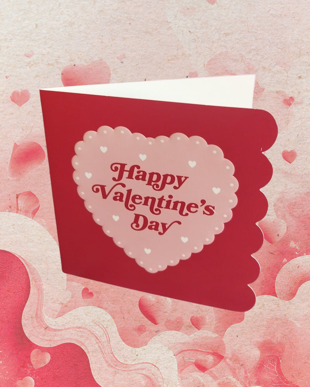 Red furry Heart shaped Box